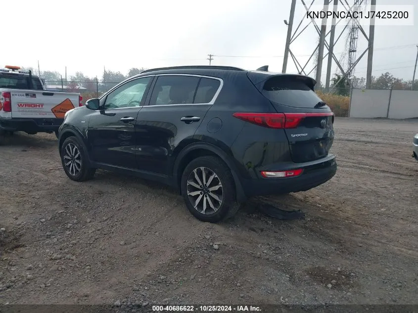 2018 Kia Sportage Ex VIN: KNDPNCAC1J7425200 Lot: 40686622