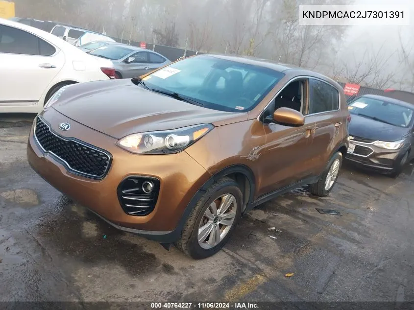 2018 Kia Sportage Lx VIN: KNDPMCAC2J7301391 Lot: 40764227