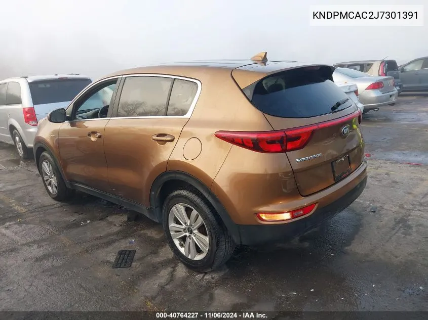 2018 Kia Sportage Lx VIN: KNDPMCAC2J7301391 Lot: 40764227