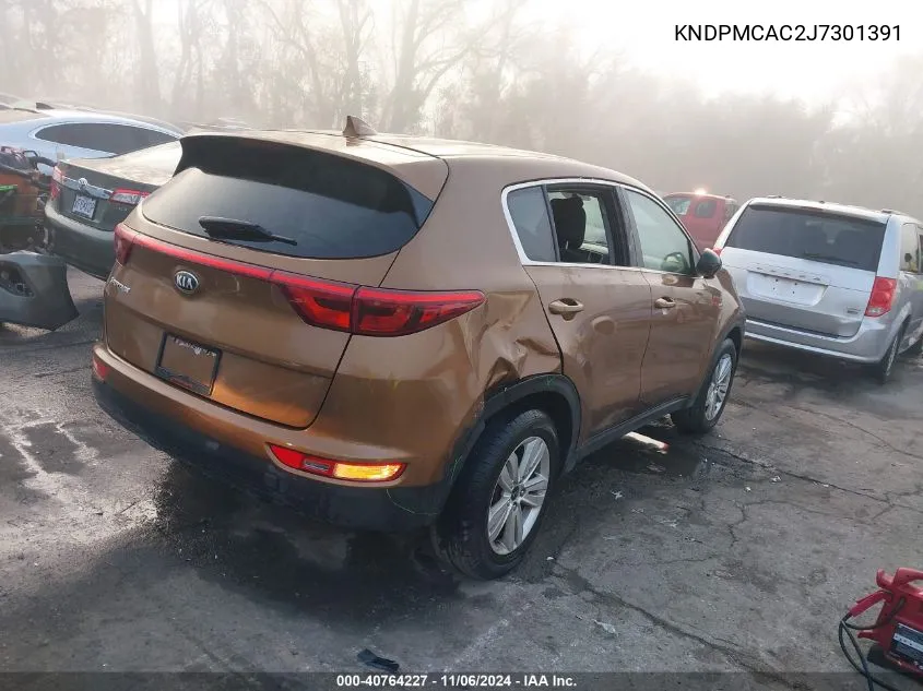 2018 Kia Sportage Lx VIN: KNDPMCAC2J7301391 Lot: 40764227