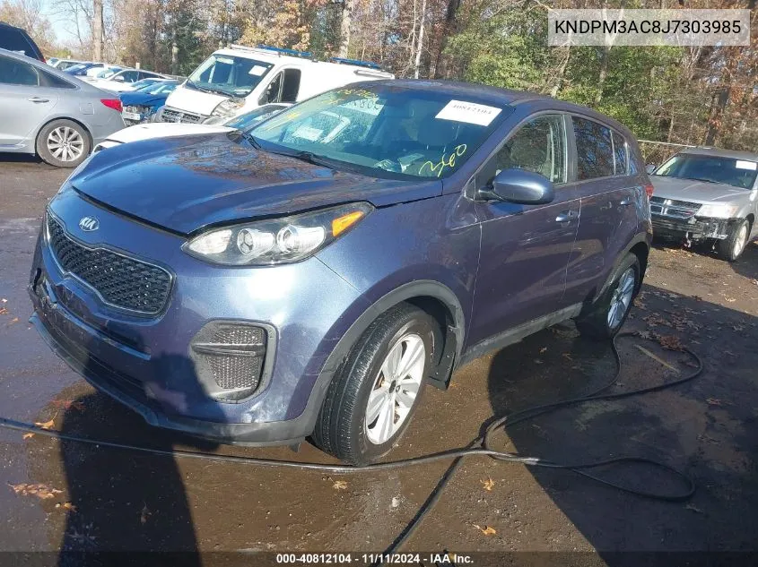 2018 Kia Sportage Lx VIN: KNDPM3AC8J7303985 Lot: 40812104