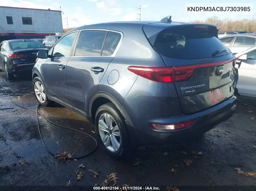 2018 Kia Sportage Lx VIN: KNDPM3AC8J7303985 Lot: 40812104