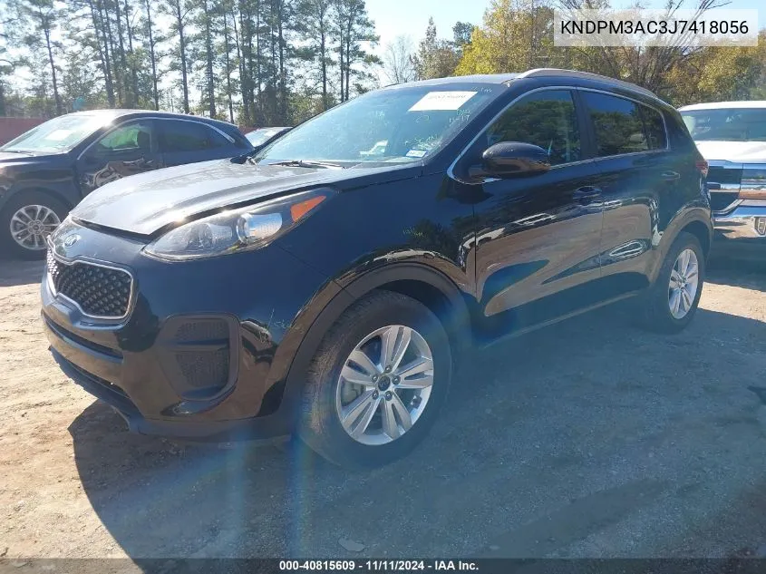 2018 Kia Sportage Lx VIN: KNDPM3AC3J7418056 Lot: 40815609