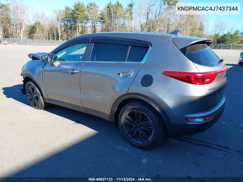 KNDPMCAC4J7437344 2018 Kia Sportage Lx