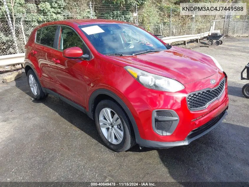 2018 Kia Sportage Lx VIN: KNDPM3AC4J7449588 Lot: 40849478