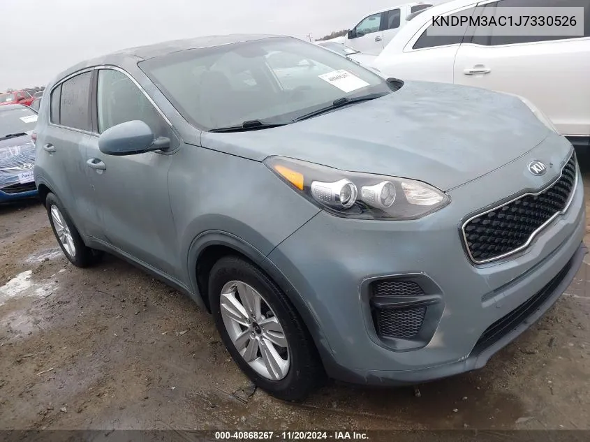 2018 Kia Sportage Lx VIN: KNDPM3AC1J7330526 Lot: 40868267