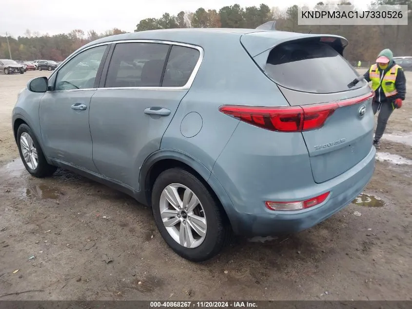 2018 Kia Sportage Lx VIN: KNDPM3AC1J7330526 Lot: 40868267