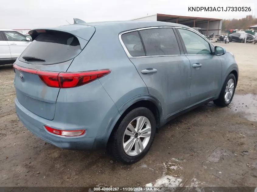 2018 Kia Sportage Lx VIN: KNDPM3AC1J7330526 Lot: 40868267