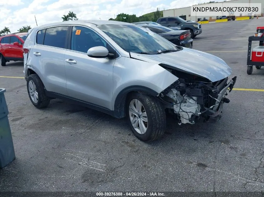 2019 Kia Sportage Lx VIN: KNDPM3AC0K7507830 Lot: 39276388