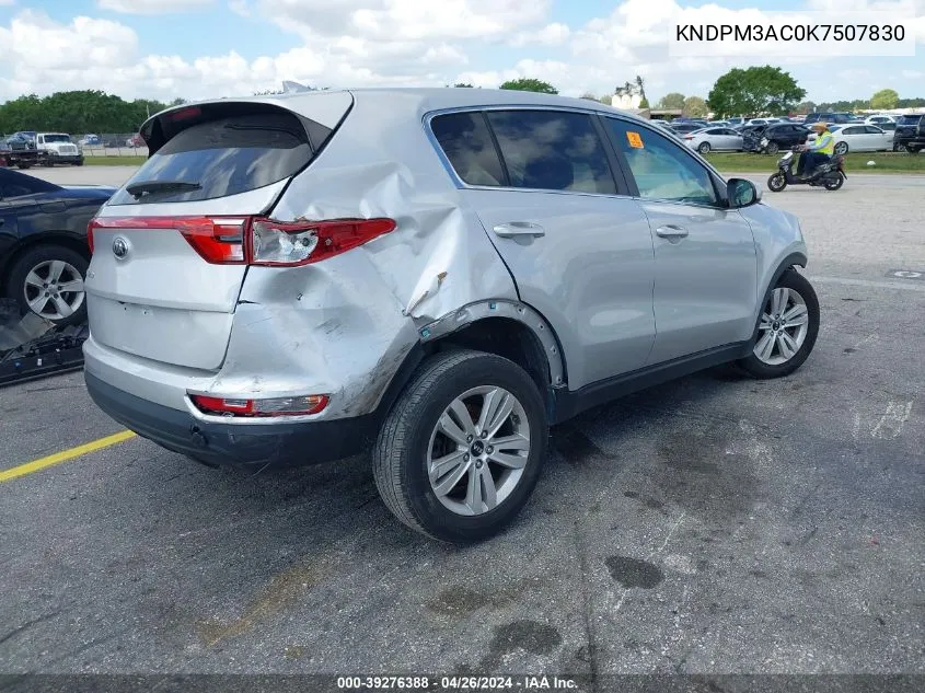 2019 Kia Sportage Lx VIN: KNDPM3AC0K7507830 Lot: 39276388