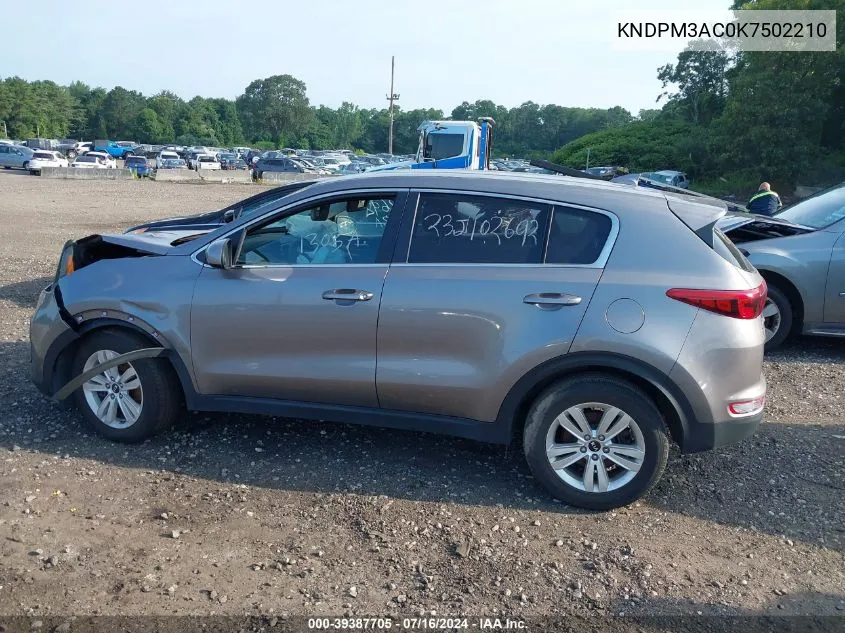 KNDPM3AC0K7502210 2019 Kia Sportage Lx