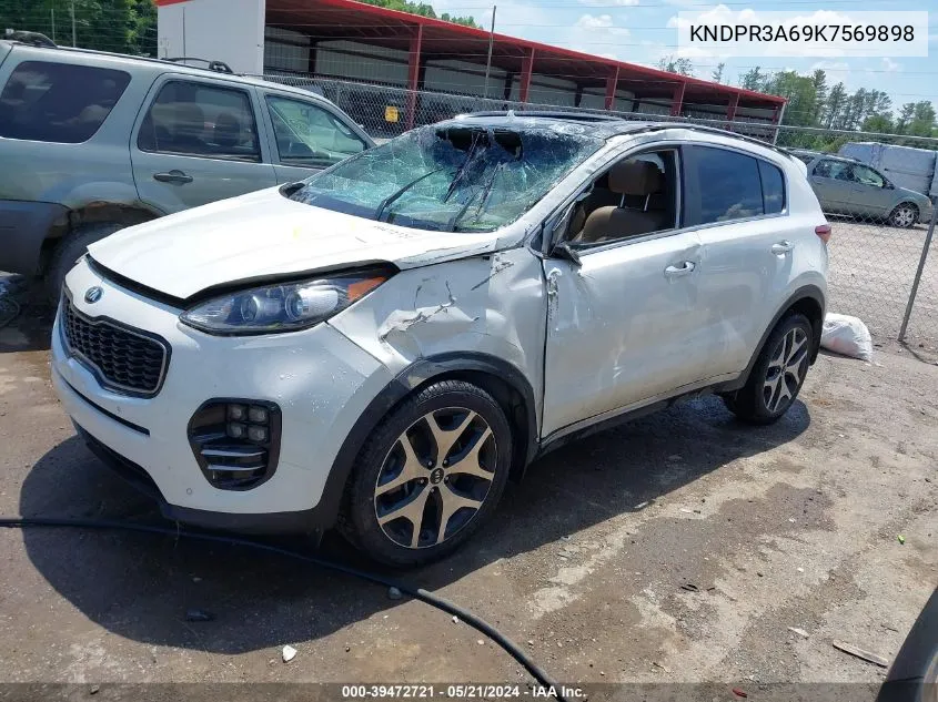 2019 Kia Sportage Sx Turbo VIN: KNDPR3A69K7569898 Lot: 39472721