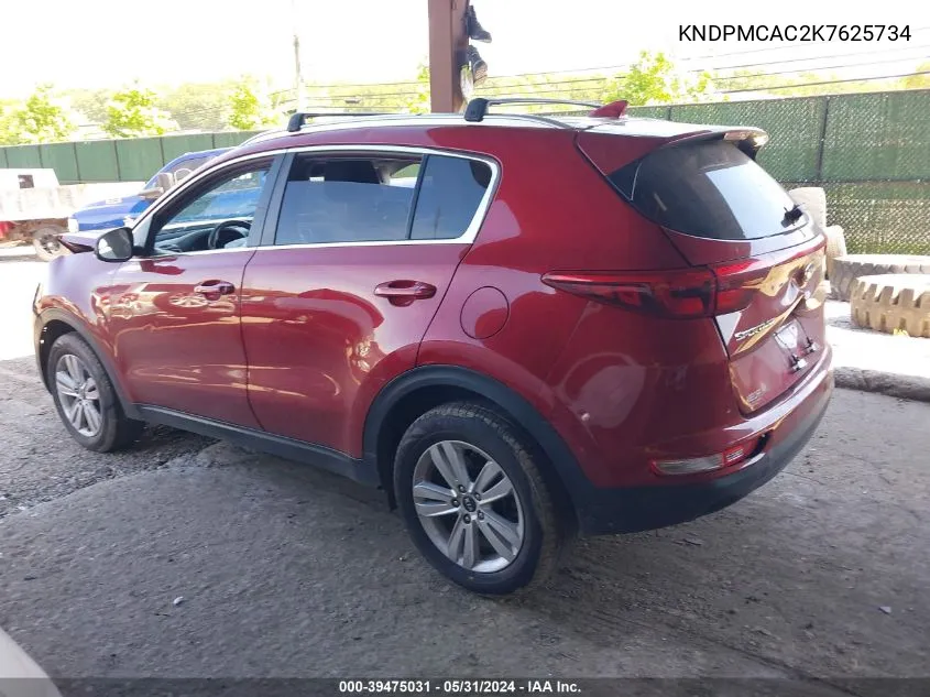 KNDPMCAC2K7625734 2019 Kia Sportage Lx