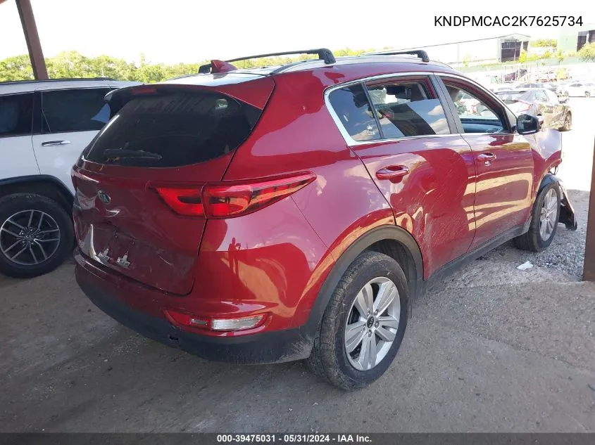 KNDPMCAC2K7625734 2019 Kia Sportage Lx