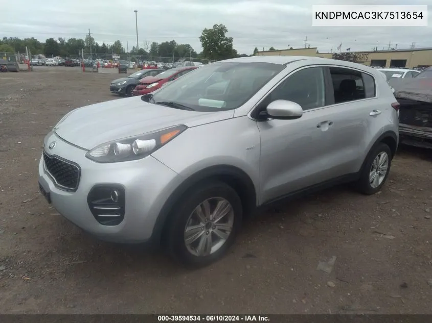 2019 Kia Sportage Lx VIN: KNDPMCAC3K7513654 Lot: 39594534