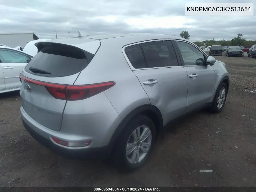 KNDPMCAC3K7513654 2019 Kia Sportage Lx