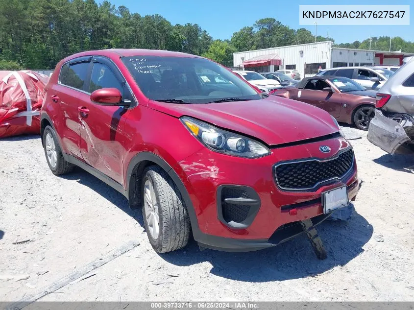 2019 Kia Sportage Lx VIN: KNDPM3AC2K7627547 Lot: 39733716