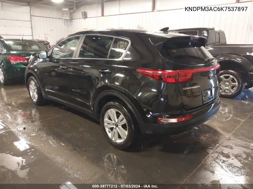 2019 Kia Sportage Lx VIN: KNDPM3AC6K7537897 Lot: 39777212