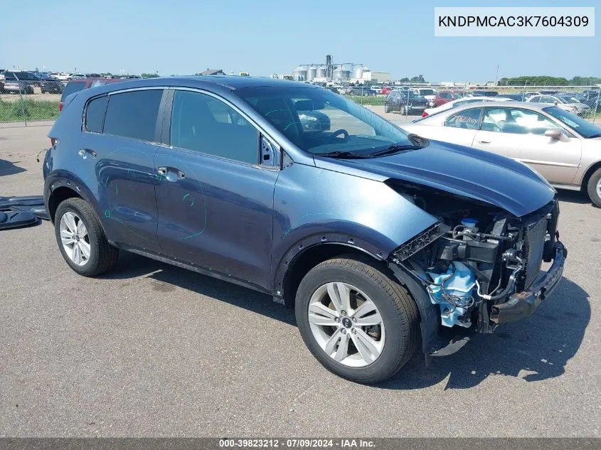 KNDPMCAC3K7604309 2019 Kia Sportage Lx