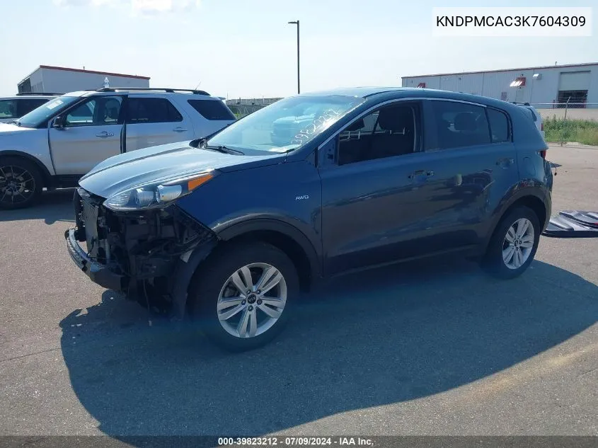 KNDPMCAC3K7604309 2019 Kia Sportage Lx