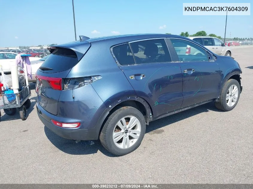 2019 Kia Sportage Lx VIN: KNDPMCAC3K7604309 Lot: 39823212