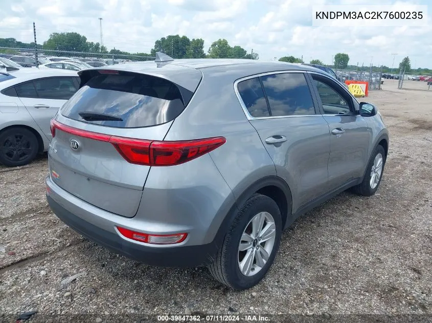 KNDPM3AC2K7600235 2019 Kia Sportage Lx