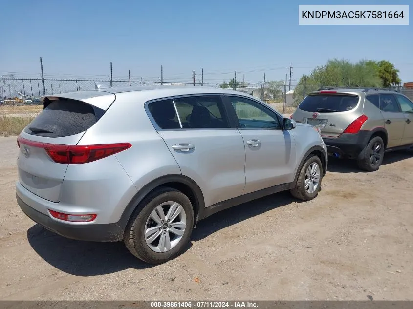 KNDPM3AC5K7581664 2019 Kia Sportage Lx