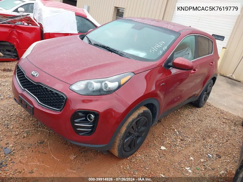 2019 Kia Sportage Lx VIN: KNDPMCAC5K7619779 Lot: 39914926