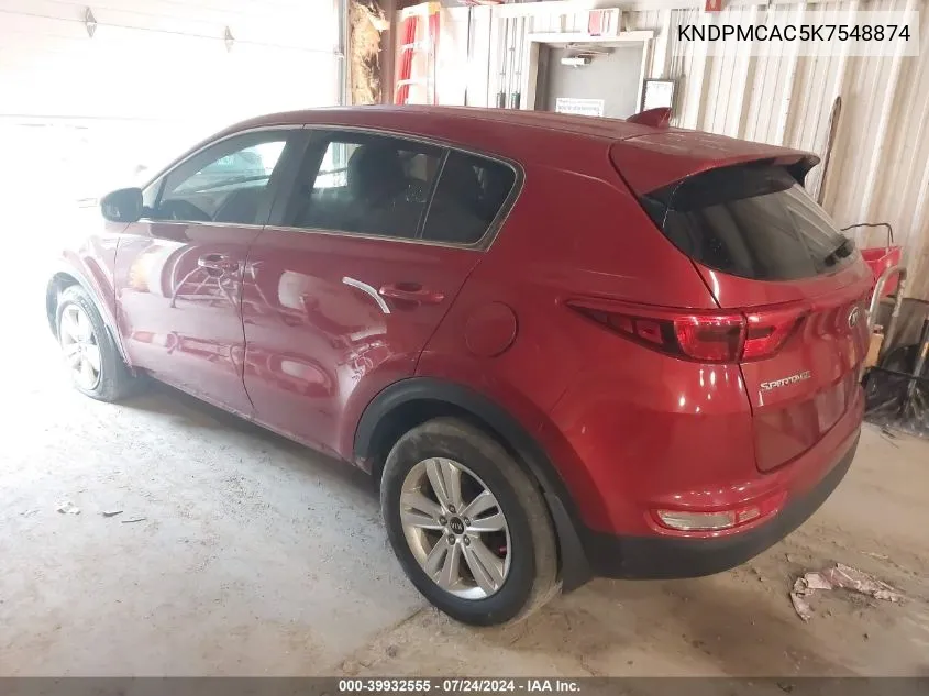 KNDPMCAC5K7548874 2019 Kia Sportage Lx