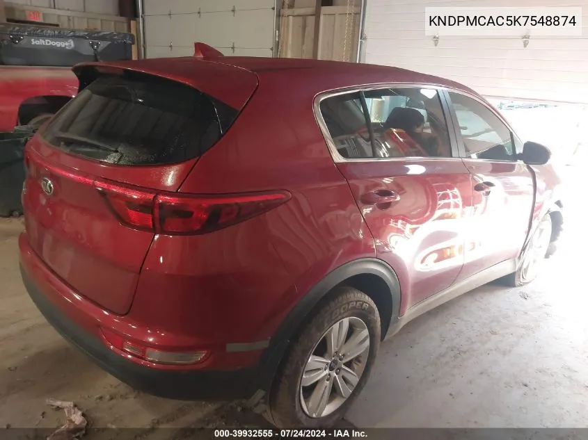 KNDPMCAC5K7548874 2019 Kia Sportage Lx