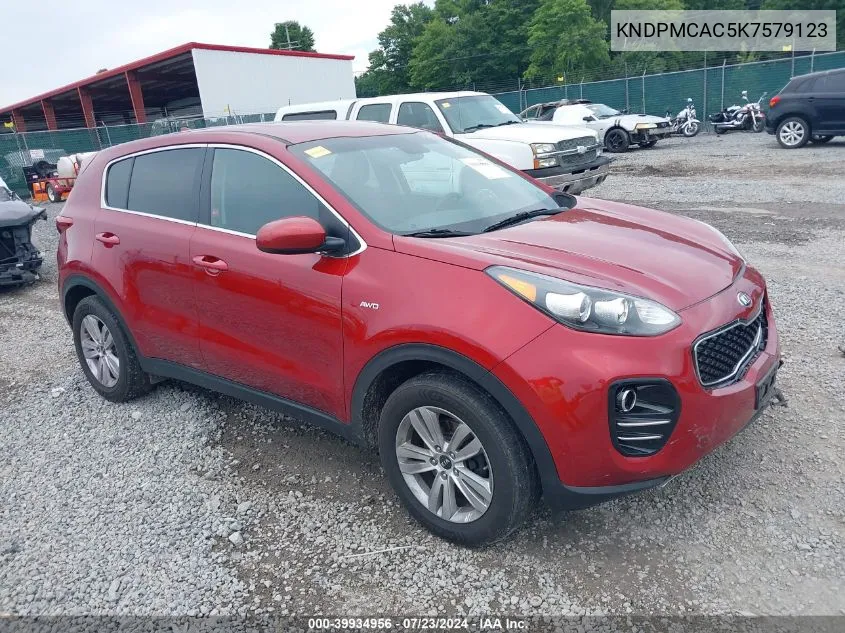 2019 Kia Sportage Lx VIN: KNDPMCAC5K7579123 Lot: 39934956