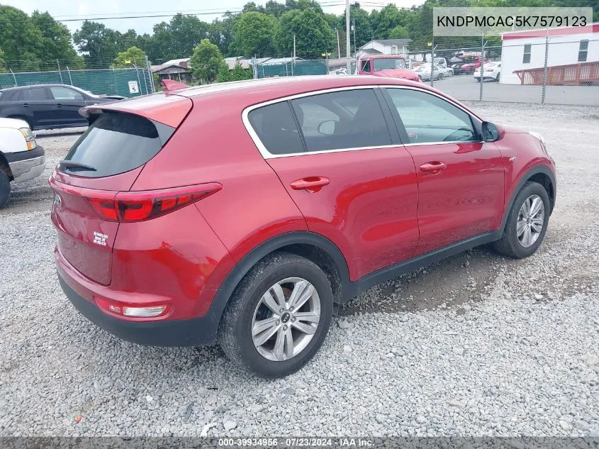 2019 Kia Sportage Lx VIN: KNDPMCAC5K7579123 Lot: 39934956