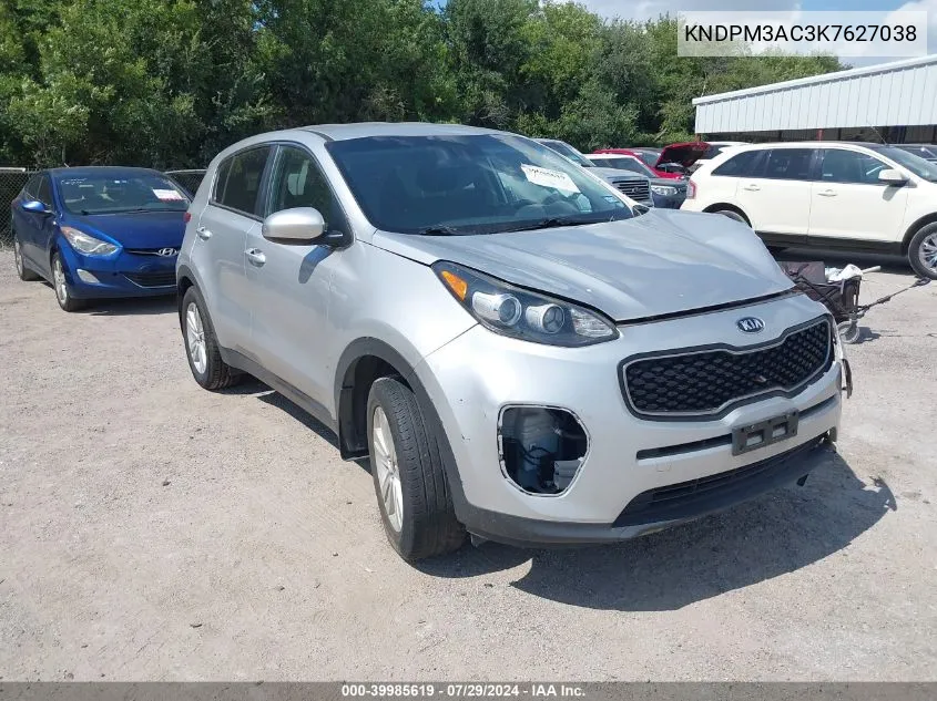 2019 Kia Sportage Lx VIN: KNDPM3AC3K7627038 Lot: 39985619