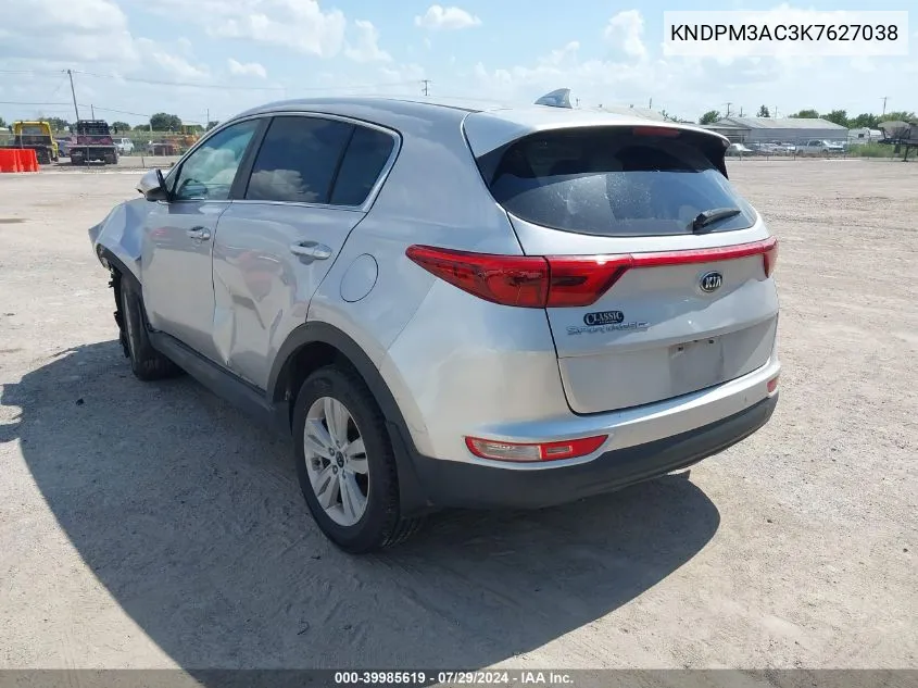 2019 Kia Sportage Lx VIN: KNDPM3AC3K7627038 Lot: 39985619