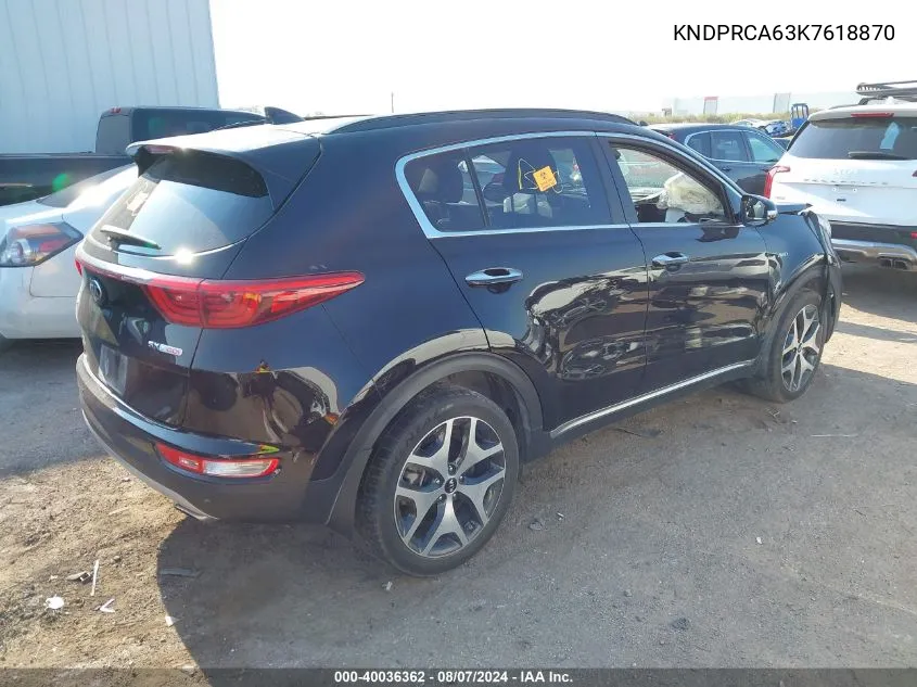 KNDPRCA63K7618870 2019 Kia Sportage Sx Turbo