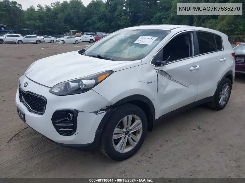 2019 Kia Sportage Lx VIN: KNDPMCAC7K7535270 Lot: 40110641