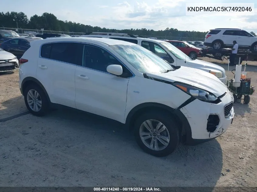 KNDPMCAC5K7492046 2019 Kia Sportage Lx