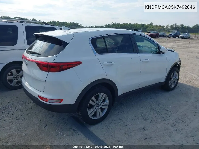 KNDPMCAC5K7492046 2019 Kia Sportage Lx