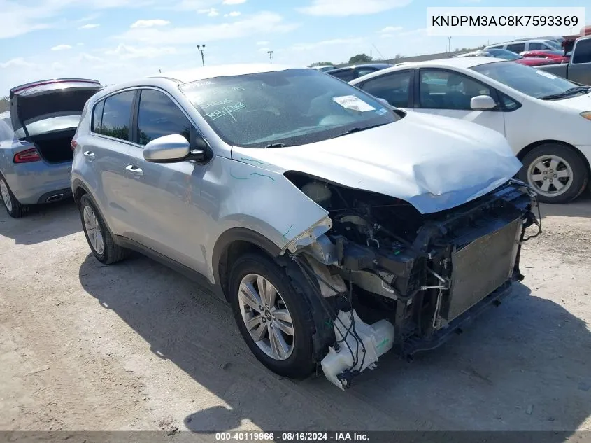 KNDPM3AC8K7593369 2019 Kia Sportage Lx