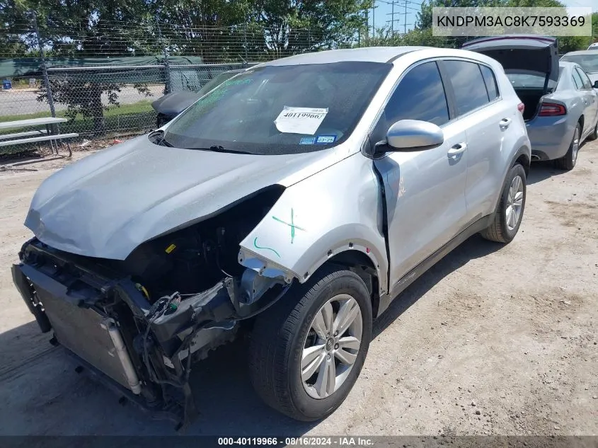 KNDPM3AC8K7593369 2019 Kia Sportage Lx