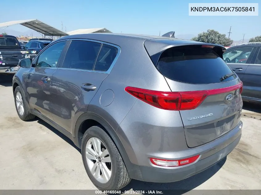 KNDPM3AC6K7505841 2019 Kia Sportage Lx