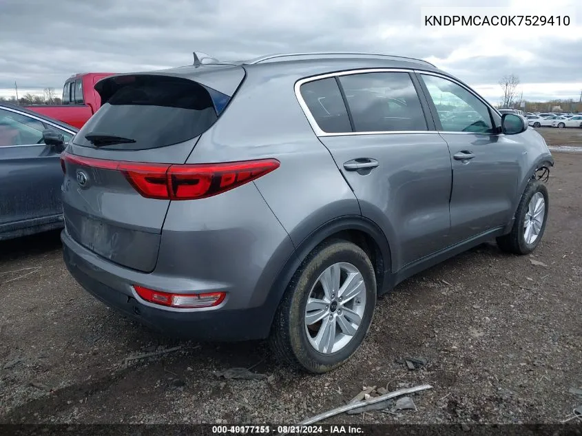 KNDPMCAC0K7529410 2019 Kia Sportage Lx