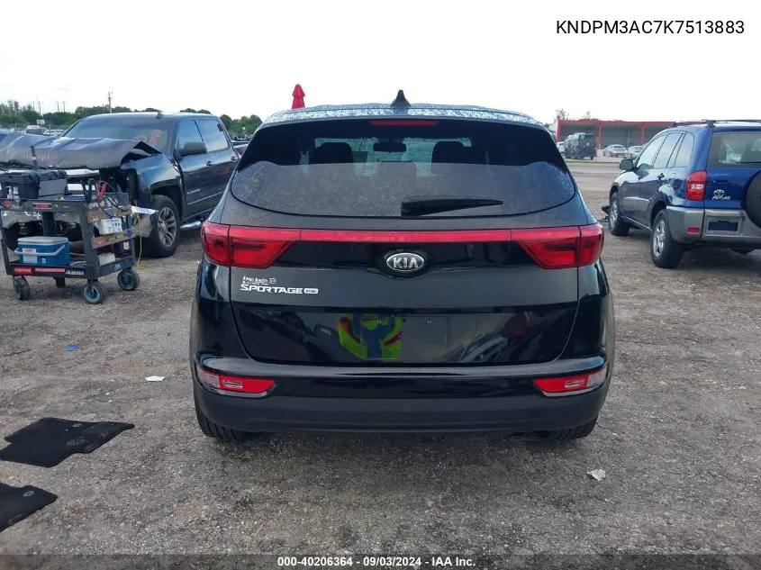 2019 Kia Sportage Lx VIN: KNDPM3AC7K7513883 Lot: 40206364