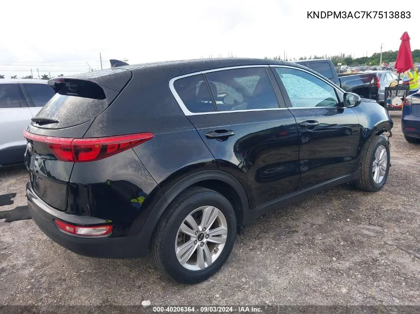 2019 Kia Sportage Lx VIN: KNDPM3AC7K7513883 Lot: 40206364