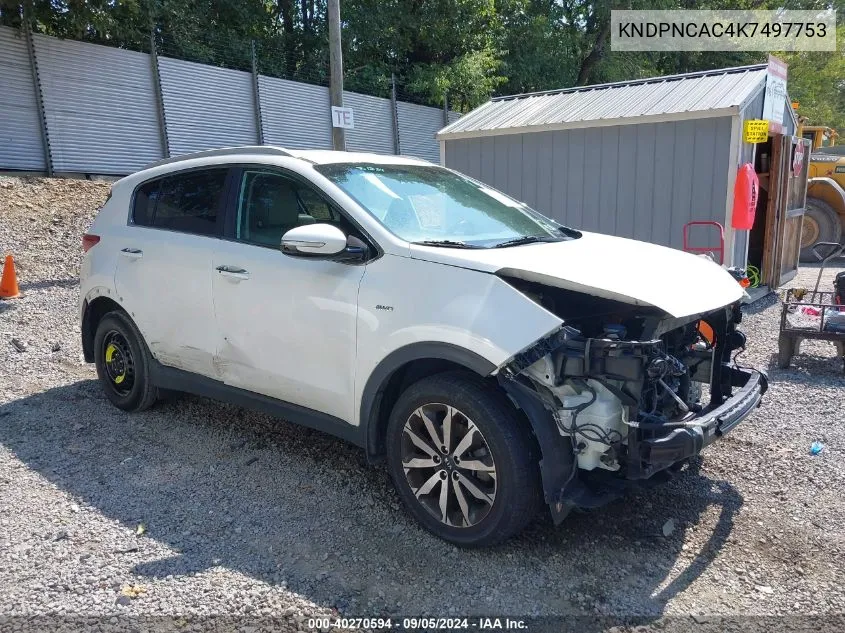 KNDPNCAC4K7497753 2019 Kia Sportage Ex