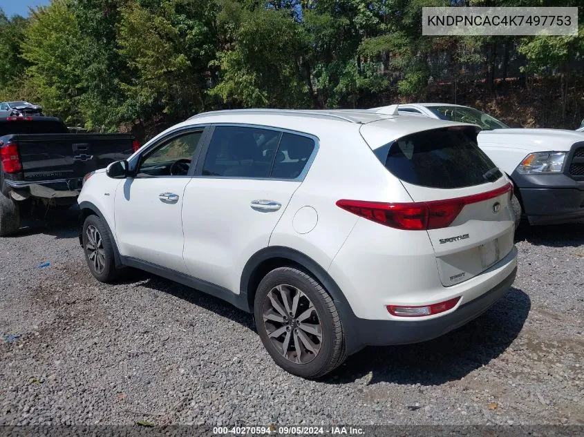 KNDPNCAC4K7497753 2019 Kia Sportage Ex