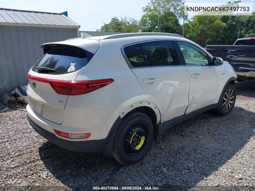 KNDPNCAC4K7497753 2019 Kia Sportage Ex