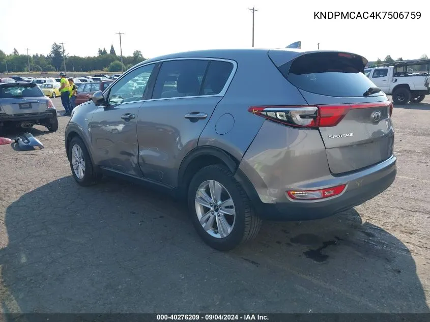 KNDPMCAC4K7506759 2019 Kia Sportage Lx