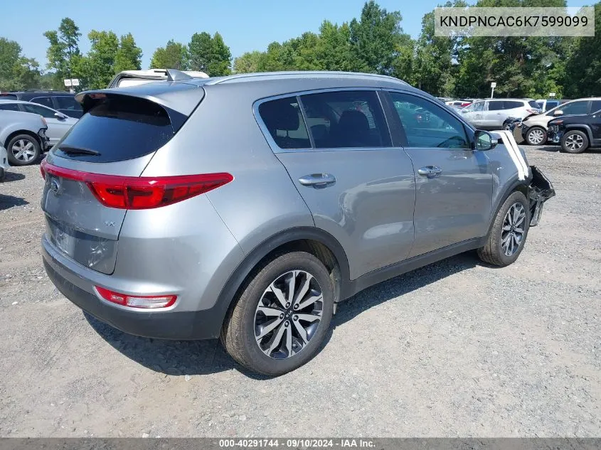 KNDPNCAC6K7599099 2019 Kia Sportage Ex