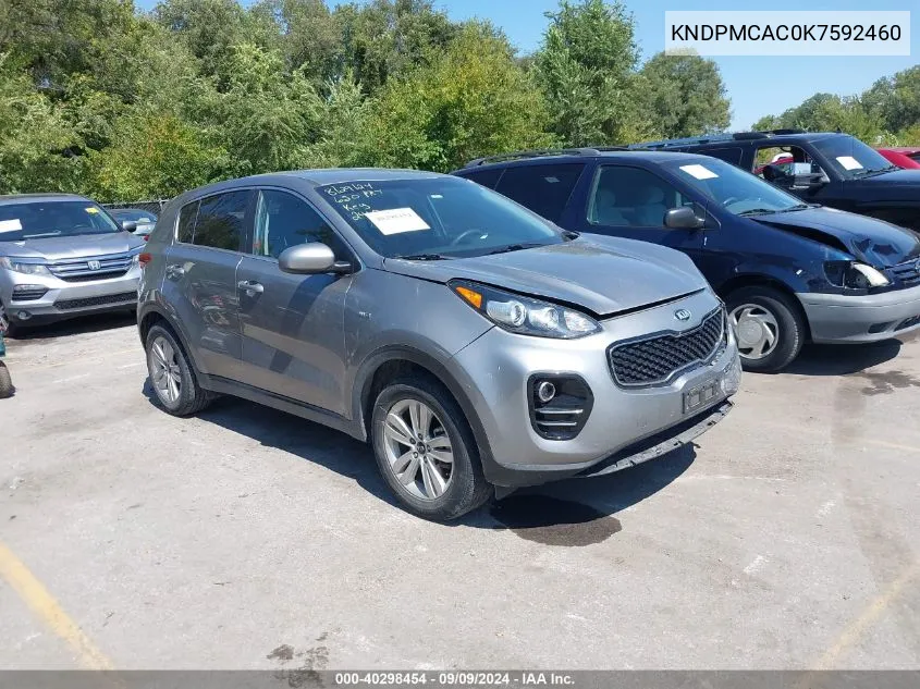 2019 Kia Sportage Lx VIN: KNDPMCAC0K7592460 Lot: 40298454